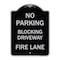Signmission No Blocking Driveway Fire Lane Heavy-Gauge Aluminum Architectural Sign, 24" x 18", BS-1824-23852 A-DES-BS-1824-23852 - alternate 1